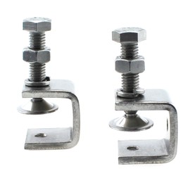 TAODAN 4PCS Small Clamp Mini C Clamp Silver Stainless Steel C Clamp 0.79 Inch Wide Jaws for Woodworking Welding and Building and Home Installation