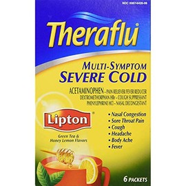 Theraflu Multi Symptom Severe Cold with Lipton Caplets, 6 Count (Pack of 2)