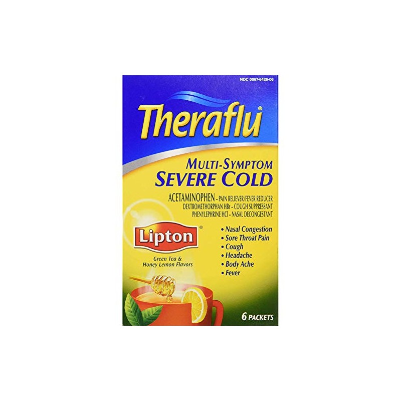 Theraflu Multi Symptom Severe Cold with Lipton Caplets, 6 Count