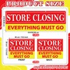 Fiwochic 4 Pcs Store Closing Everything Must Go Banner Signs