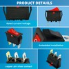 DaFuRui 15Pcs KCD3-101 250V/15A, 125V/20A Red Light Illuminated LED On/Off