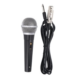 Handheld Microphone, Wired Karaoke Microphone with ON Off Switch XLR Microphone with XLR to 1to 4 Inch Cable for Speakers, Karaoke Singing Machine, Amp, Mixer