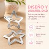 TEHAUX Set De 20 Pinzas Para El Cabello Estrella Plateadas