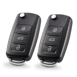 HooRLZ 2pcs VW Key Shell Case for VW Golf Beetle Jetta Polo Scirocco Sharan Tiguan Touran Transporter Key VW Polo Replacement Key VW Touran Car Key VW Remote Control