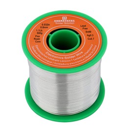 Lead Free Solder Wire Rosin Core Flux 2.5% Flow 0.032in 0.8mm Electric Solder 1.1lb. 500g No Lead Electrical Soldering Wire Sn99 Ag0.3 Cu0.7 for Electronics Soldering