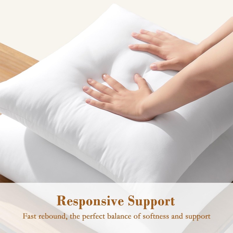 puredown® 16x16 Throw Pillow Inserts, 2 Pack Fluffy Soft Pillow