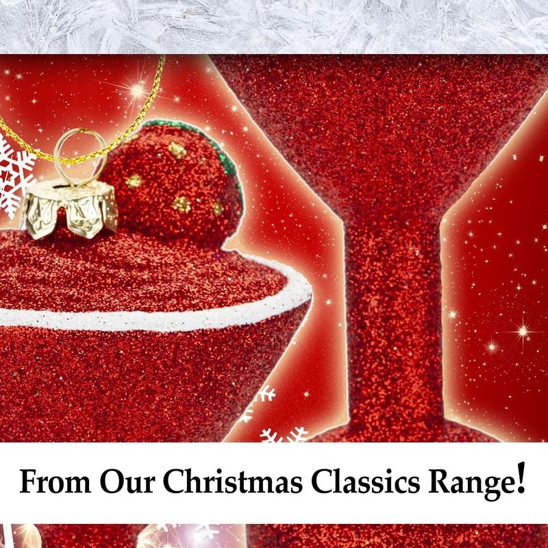 VFM - Red Glitter Cocktail Decoration Hand Painted Hanging Christmas
