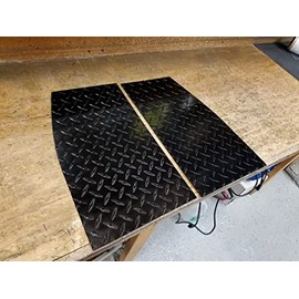 J & O Carts Parts Fits Jeep Wrangler YJ -CJ7-CJ8 Powder Coated Diamond Plate 2 PC. Hood Cowl Ends