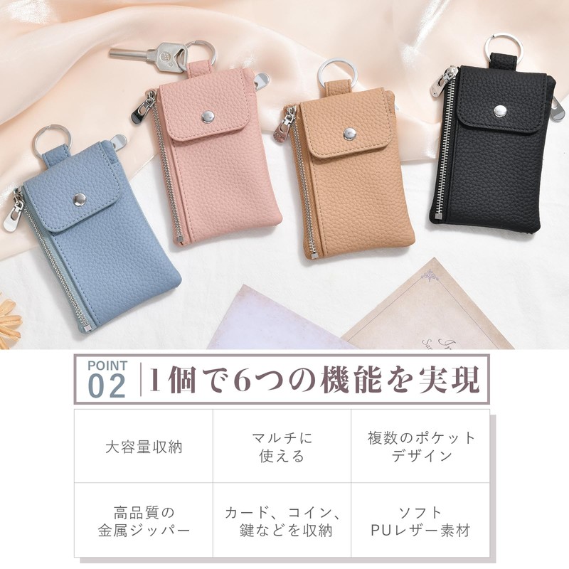 Coin Purse, Multi-functional, Women's, Smart Key Case, Thin Coin Case,