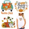 Fall Iron on Decals Thanksgiving Iron on Patches, 3 Sheets