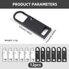 12-Pack Metal Zipper Pull Replacements - Durable, Removable Zipper Pull