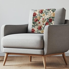 LVEWYB Vintage Flower Headrest Cover for Recliner Chair Head Rest Protector for Rv Recliner Couch Back Cover Office Headrest Cover Dustproof Home Sofa Cover Headrest