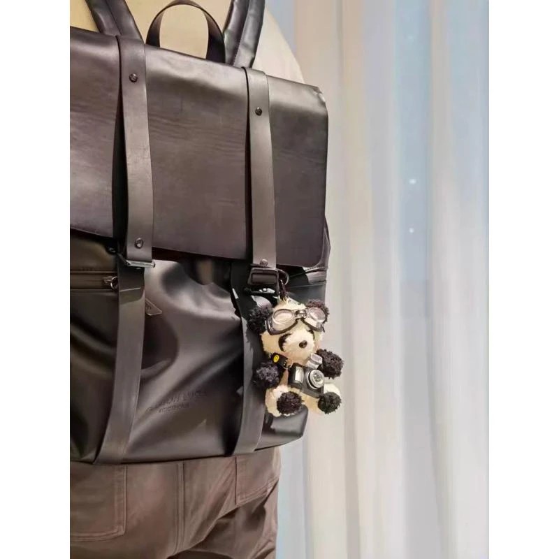 Cute Flash Camera Bear Plush Doll Bag Pendant - Creative