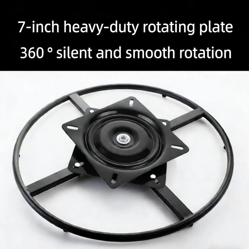 7inch Heavy-Duty Bar Stool Rotating Base Replacement, 360 ° Square