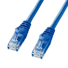 Sanwa Supply LA-Y6-02BL CAT6LAN Cable, 6.6 ft (2 m), UTP, 1Gbps/250MHz, RJ45, Crack Prevention, Blue
