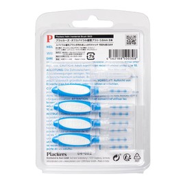 Interdental Brushes, Plackers, Tough Spiral Interdental Brush, Blue, 0.6mm, Pack of 8
