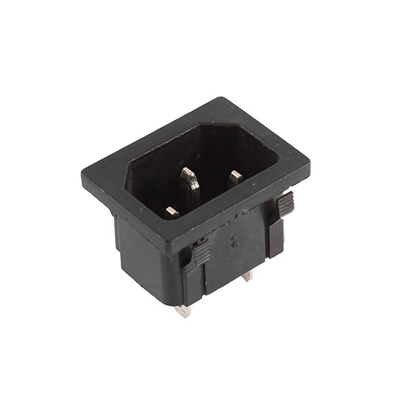 sourcing map AC 250V 10A IEC320 C14 3P Snap in