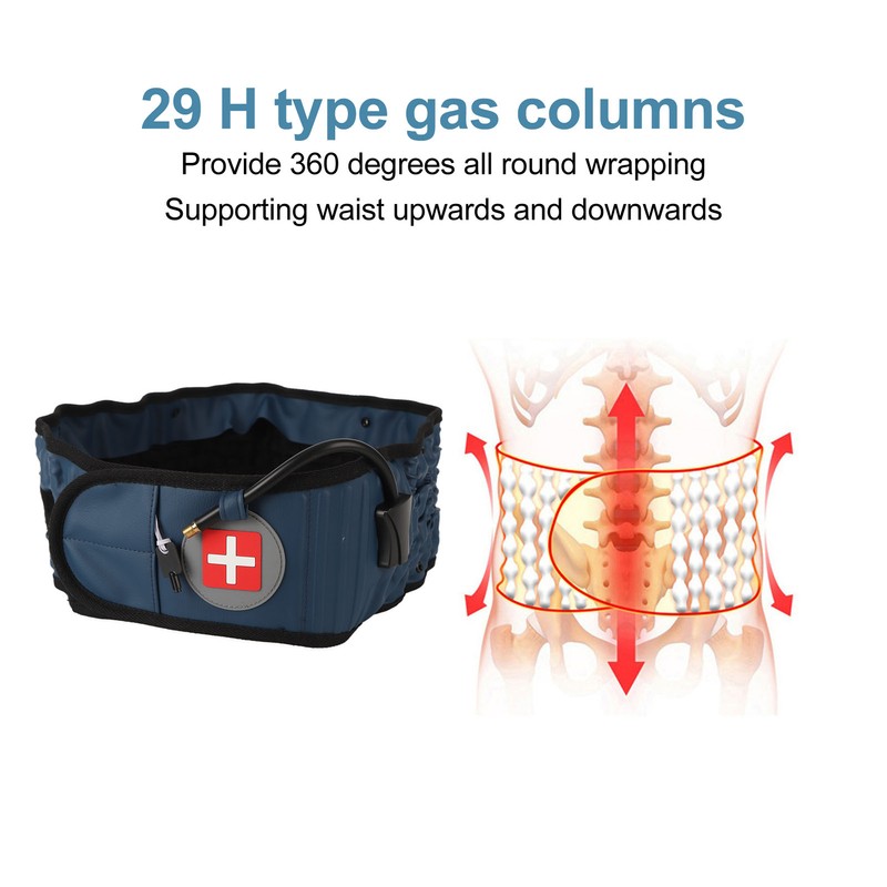 Lumbar Traction Belt Inflatable Reduce Pressure Lower Back Support Brace
