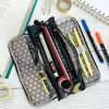 Wrapables Large Capacity Pencil Case, 3 Compartment Pencil Pouch -