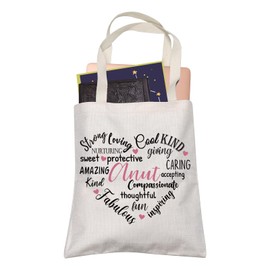 LEVLO Auntie Gift Aunt Compassionate Caring Accepting Shopping Shoulder Bag Mother's Day Thanksgiving Gift, Aunt, Large