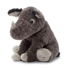 The Petting Zoo Rhino Stuffed Animal, Gifts for Kids, Wild Onez Zoo Animals, Rhino Plush Toy Sitting 12 inches