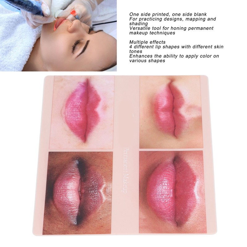 2pcs Lip Practice Skin 4 Lip Shapes Permanent Makeup Lip