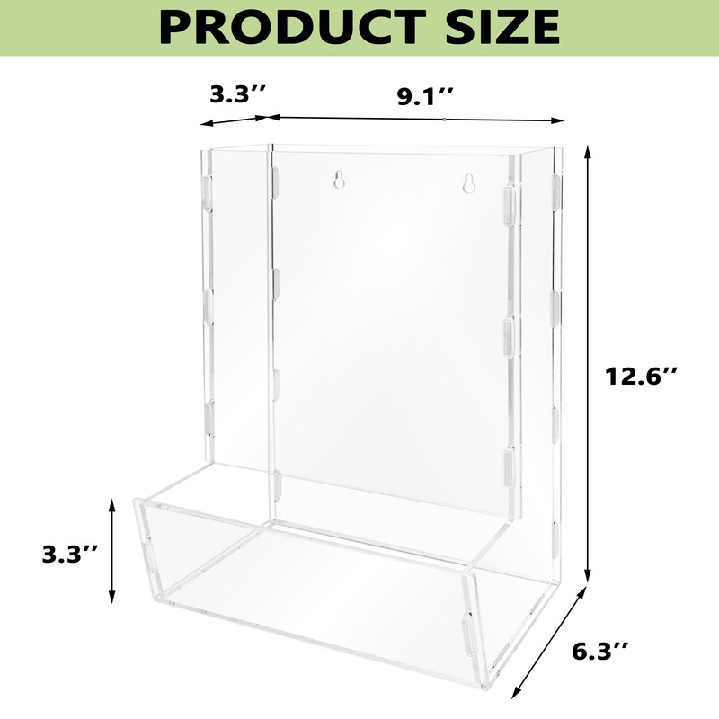 Montex Acrylic Wall Toy Dispenser, Acrylic Wall Storage, (Single Compartment)