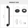 16 Inch Grab Bars for Wall Black, Safety Shower Grab