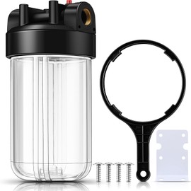 VIHOSE Whole House Water Filter Housing 10" x 4.5" Sediment Water Filter System 1" Npt Brass Port