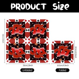 Pack of 40 Casino Party Napkins, 33 x 33 cm, Disposable Casino Party, Birthday Party Napkins for Men, Women, Girls, Birthday Party Decoration