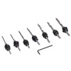 8Pcs/Set Tapered Countersink Bit Screw Set High Speed Steel Wood