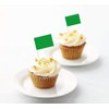 100 Pcs Green Flag Blank Toothpick Flag Small Mini Labeling