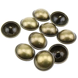 E-outstanding 10PCS Bronze Mushroom Domed Buttons 25mm Antique Brass Dome Buttons Round Sewing Buttons with Shank for Suits, Coats, Uniforms, Shirts and Jackets Etc.