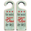 KL48 Door Hanger with German Text "Hier wohnt die beste