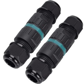 2Pcs Waterproof IP68 Electrical Junctino Box Screwless Waterproof Cable Connector with Quick Installation Underground Outdoor M25 4Pin Electrical Boxes Wire Range for 9-12mm