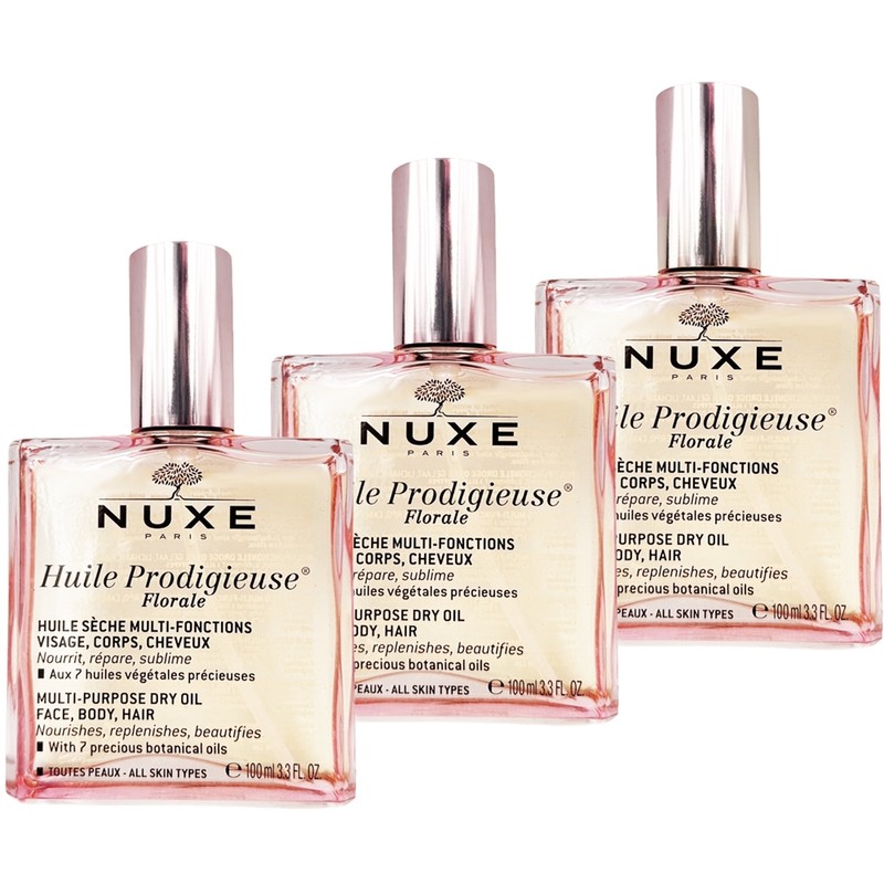 Nuxe Will Prodigy Multi-Floral Oil 100ml x3 Moisturizing and nourishing