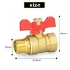 Oumuik Brass 1/2 Inch Ball Valve with Red Wing Handle