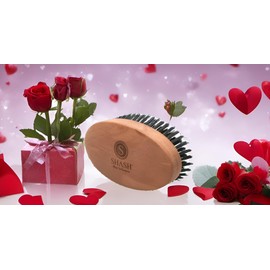 ドイツ製手作り 1869年から 男性用ヘアブラシ、メンズヘアブラシ ― 100% 猪毛男性用グルーミングヘアブラシ、100%ボアブリストル男性用グルーミングヘアブラシ、細毛から普通毛用、木製ヘアブラシ