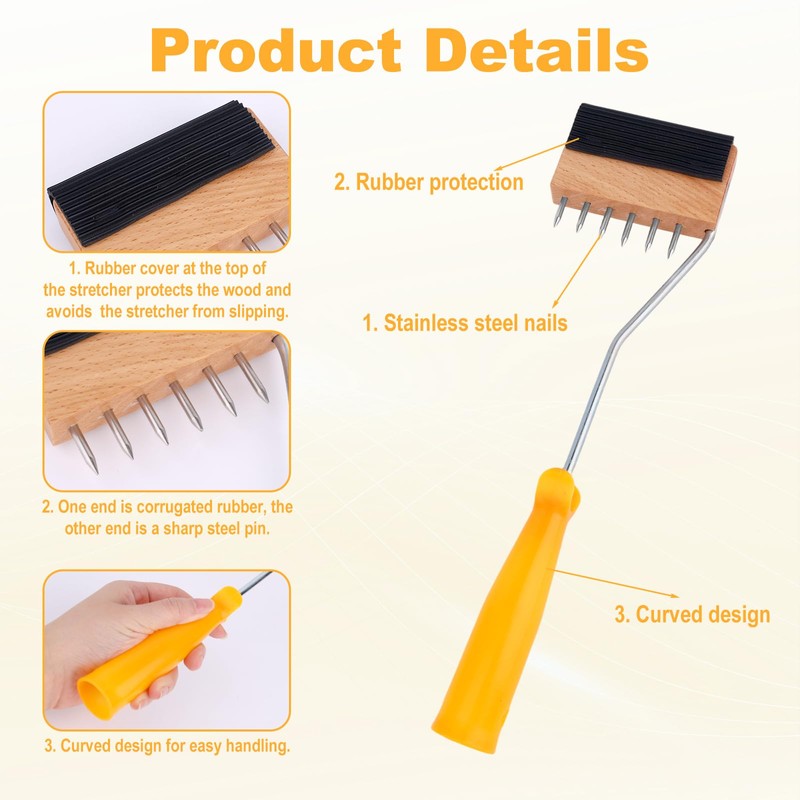 lasuroa Webbing Stretcher, Upholstery Tool to Catch the Webbing Close
