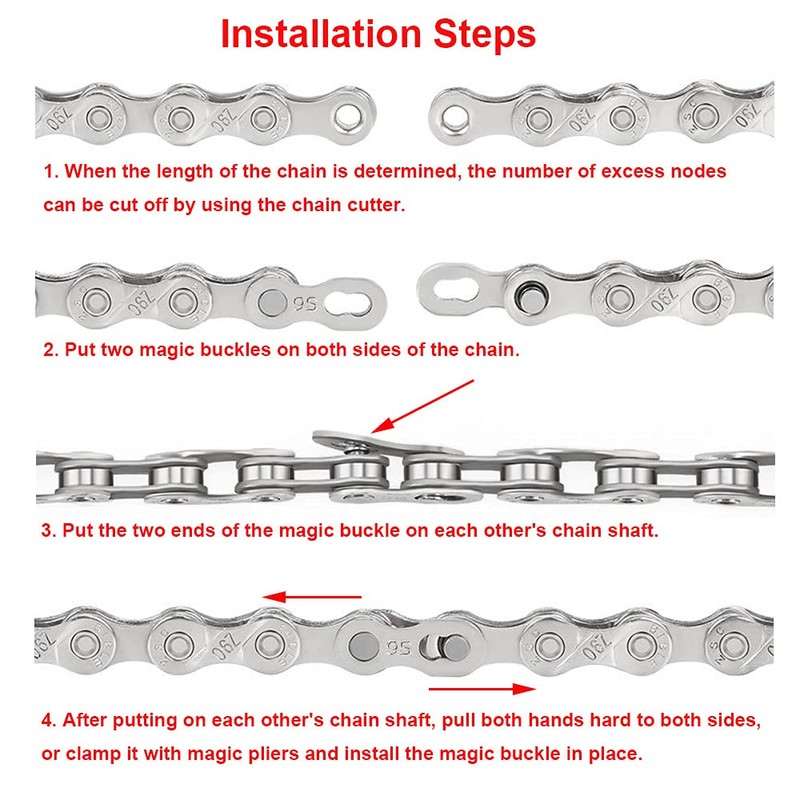 QitinDasen 10 Speed Bicycle Chain, 1/2 X 11/128 Inch 116