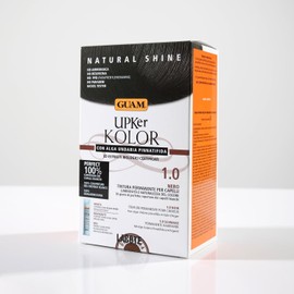 Guam, Upker Kolor Natural Permanent Hair Colour with Undaria Seaweed and Organic Extracts, Ammonia-Free Colour, Made in Italy, Colour 1.0 Black