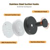 Hongzhanfa Suction Cup Hooks: 2 Pack Stainless Steel Towel Hooks