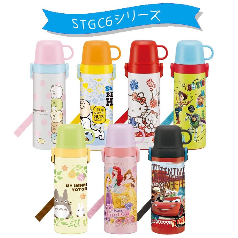Skater P-STGC6-C Stainless Steel Water Bottle Replacement Spare Cup, Pink