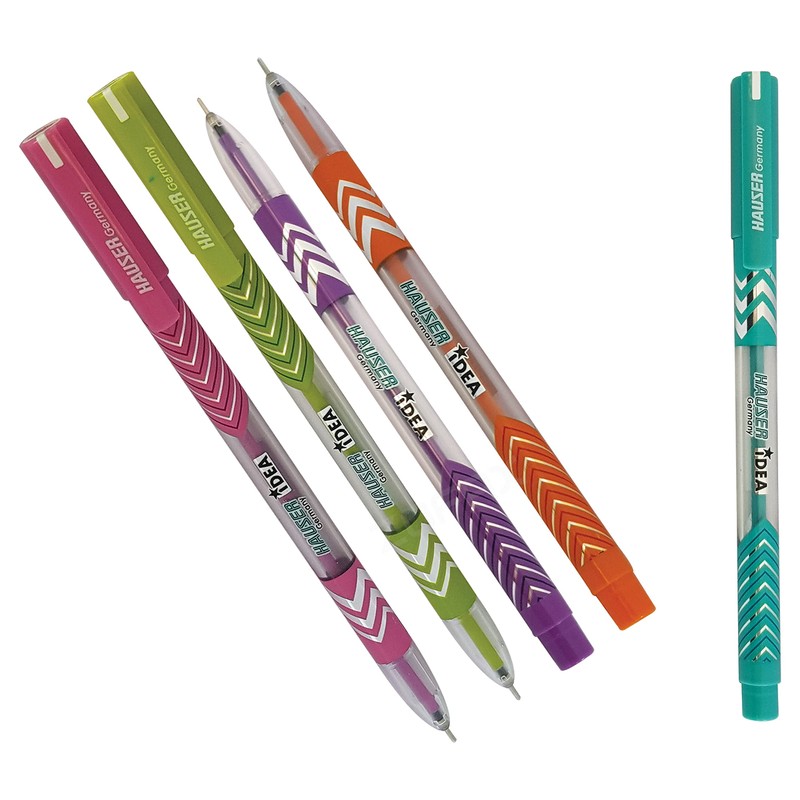 HAUSER Idea 5 x 0.7mm Tip BLUE Ballpoint Pens Smooth
