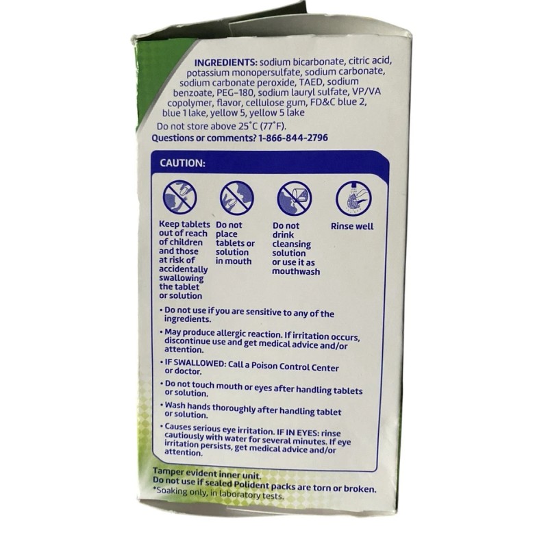 Polident 3-minute Daily Cleaner Denture 40 CT Exp 4/26 Triple