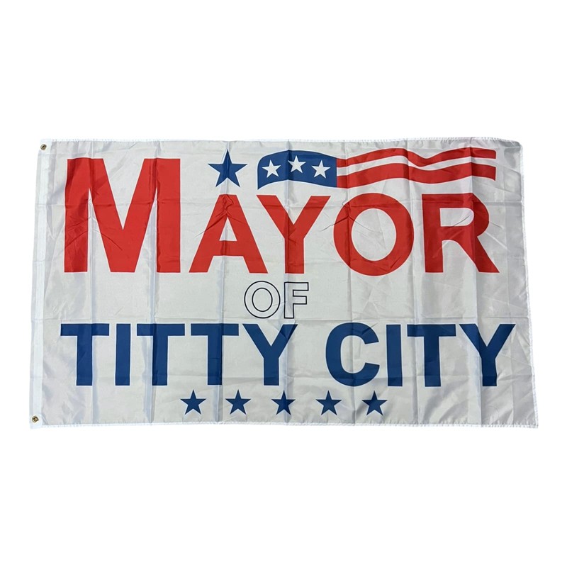 Mayor Of Titty City Flag 3x5 Feet Polyester Flag Banner