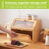 BMOSU Large Bread Box for Kitchen Countertop,Double Layer Bread Box