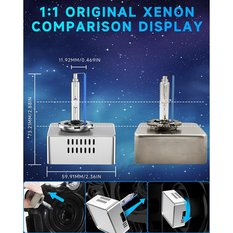 SENROBO D5S HID Xenon Headlight Bulb Compatible with GMC 2015-2018