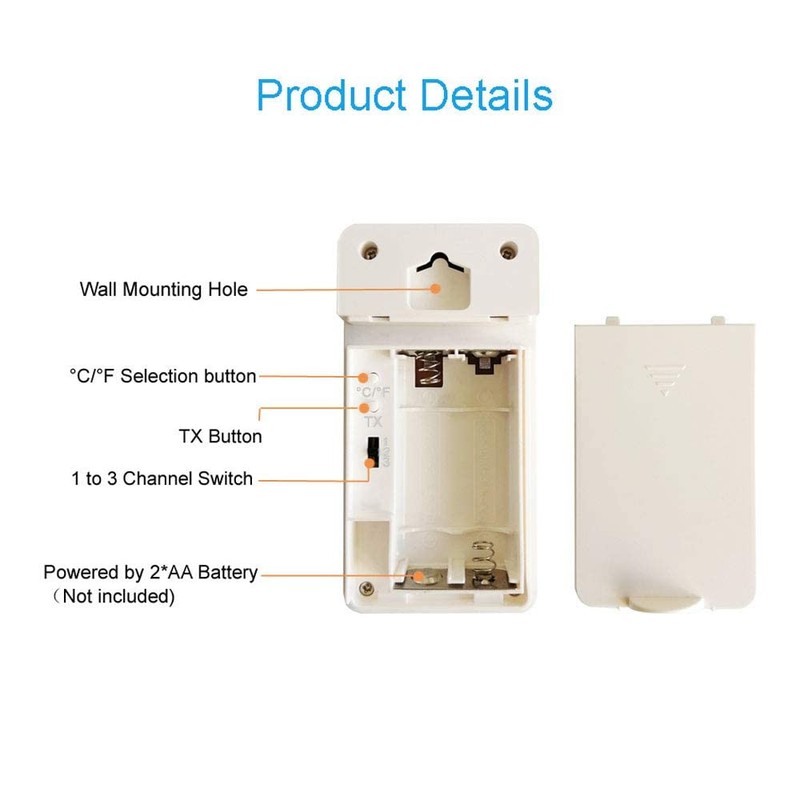 SMARTRO Wireless Remote Sensor Indoor Outdoor Thermometer Replacement for SC91