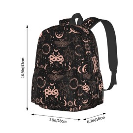 FREEHOTU Withy Moon Backpack For Men Women With Adjustable Padded Shoulder Straps Daypack For College Travel